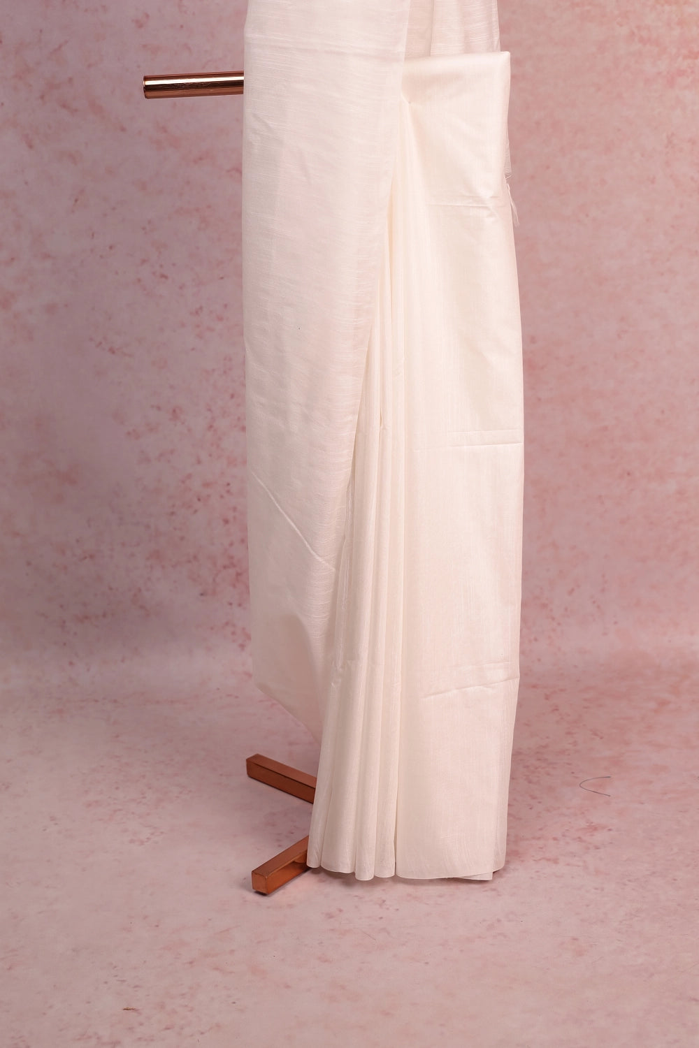 White Semi Tussar Saree