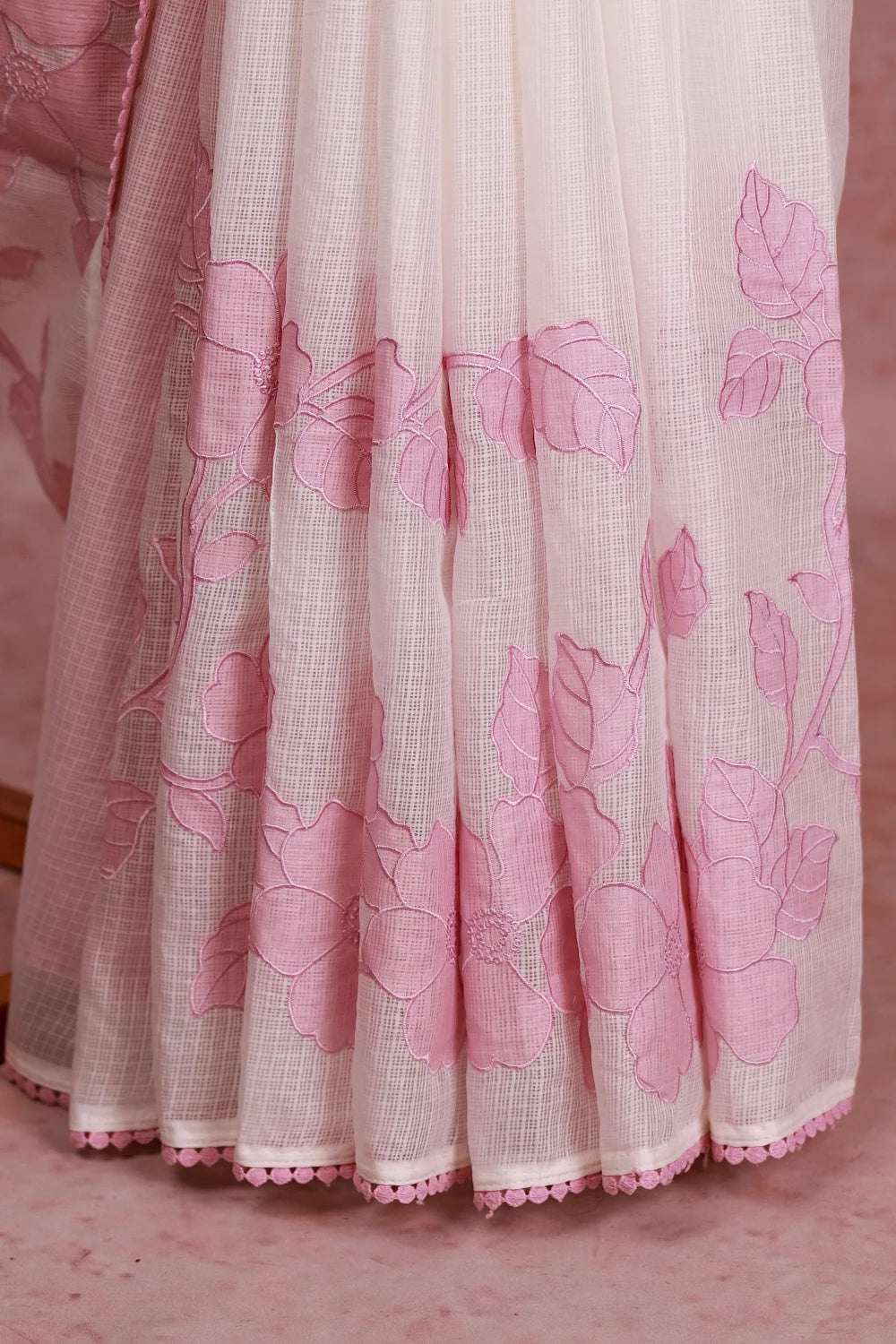 White Silky Kota Saree