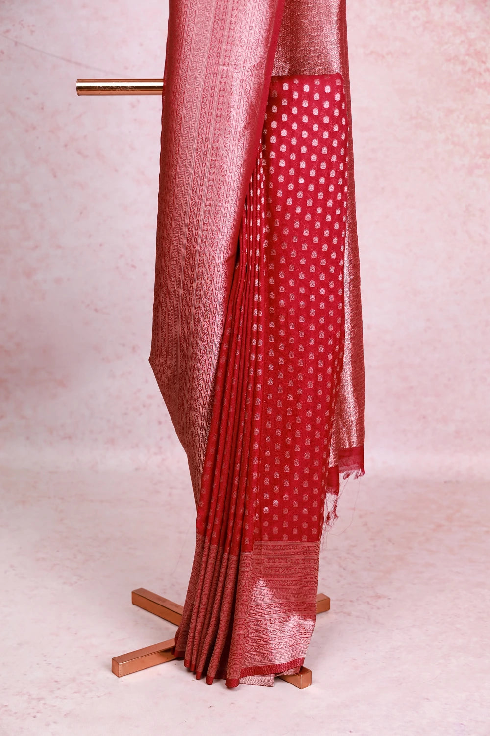 Wine Banarasi Georgette Saree