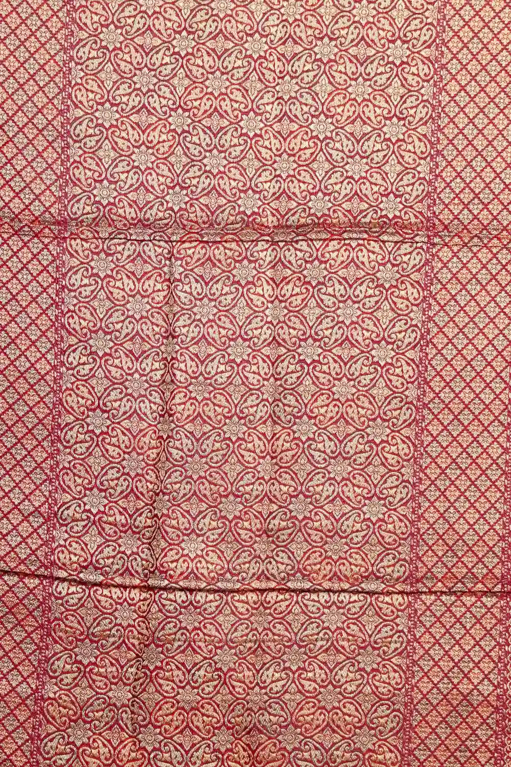 Wine Crepe Banarasi Saree