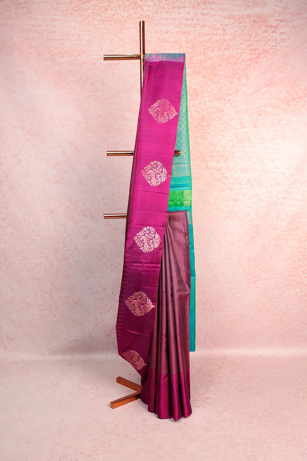 Wine Kancheepuram Soft Silk Saree