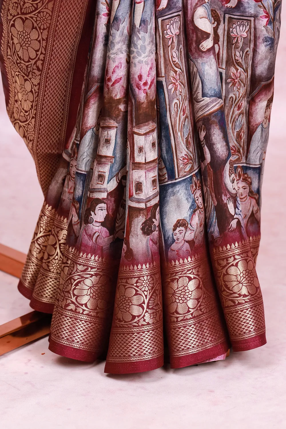 Wine Modal Saree