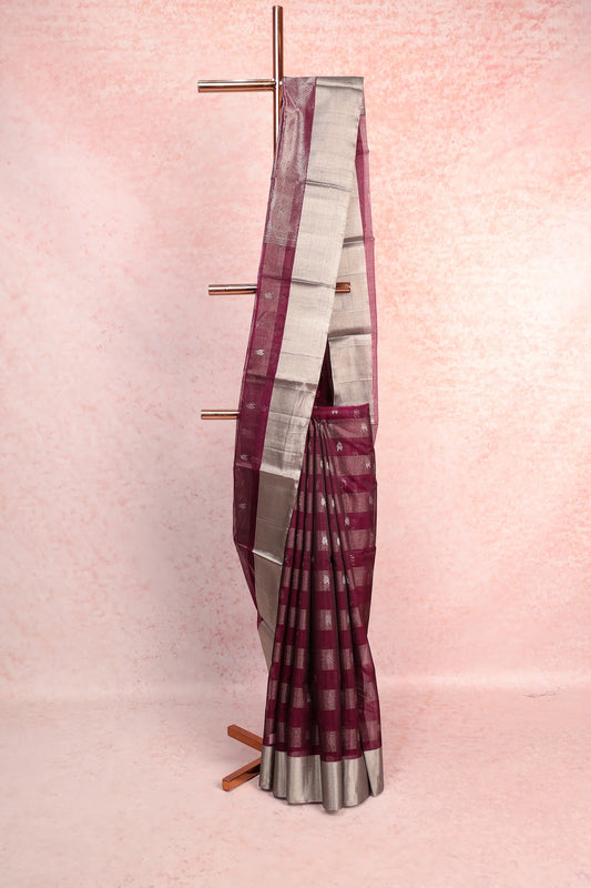Wine Pavithra Silk Saree