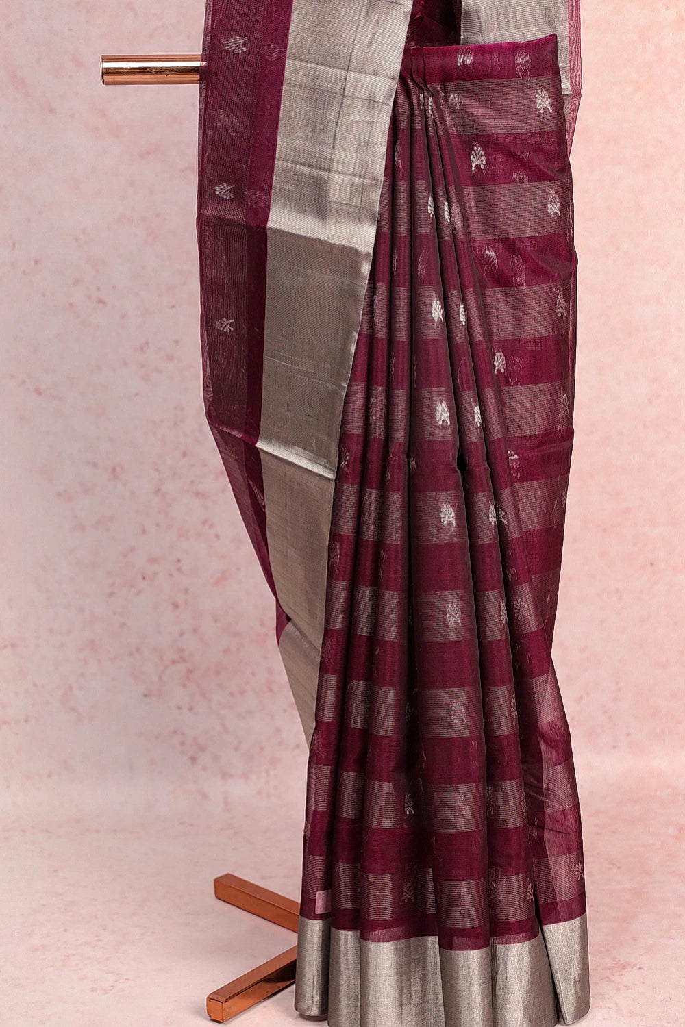 Wine Pavithra Silk Saree