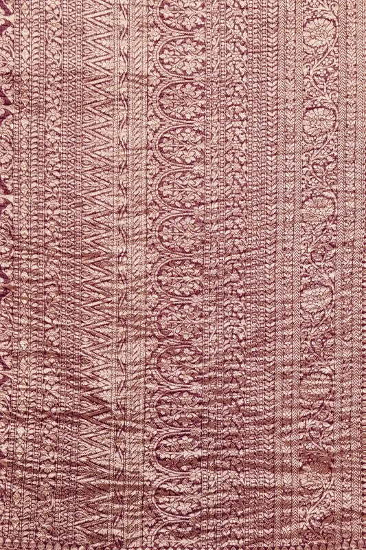 Wine Purple Banarasi Georgette Saree