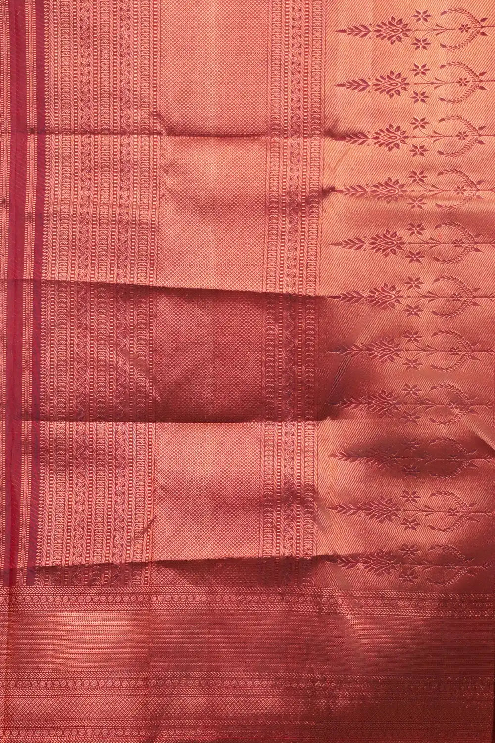 Wine Red Kancheepuram silk Saree - Seematti