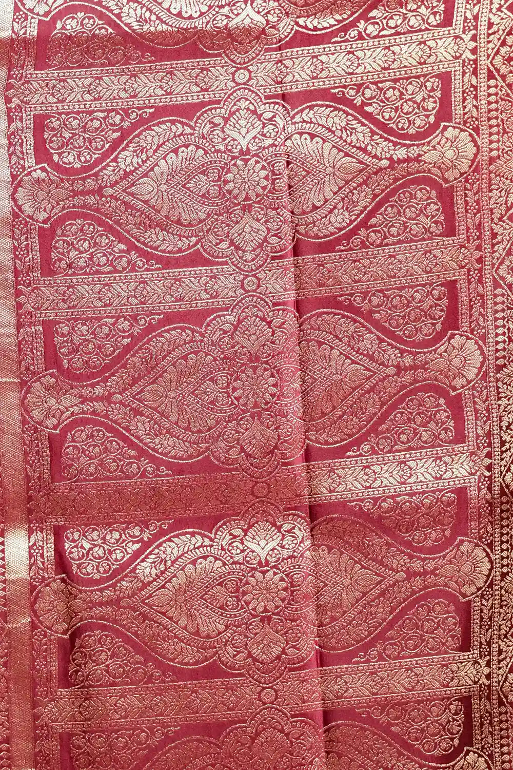Wine Red Semi Crepe Saree