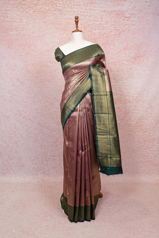 Wine Semi Silk Saree - Seematti