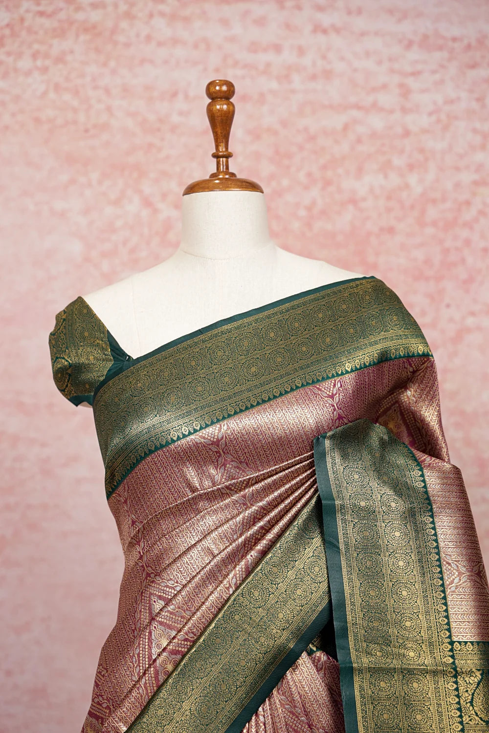 Wine Semi Silk Saree - Seematti