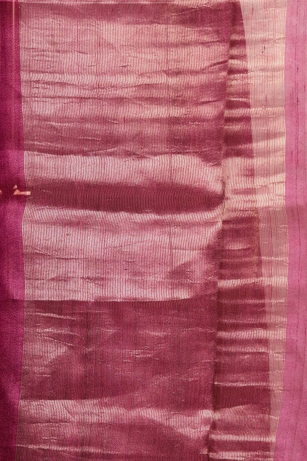 Wine Tussar Jute Saree