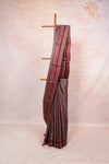 Wine Tussar Silk Saree - Seematti