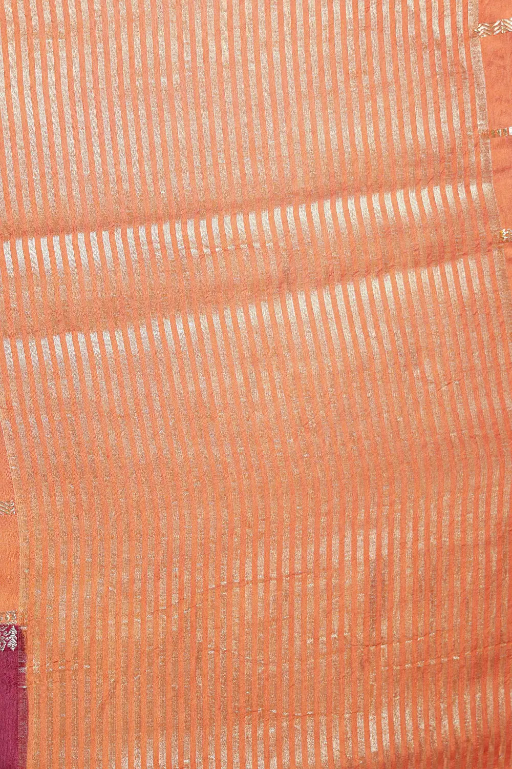 Wine With Orange Semi Banarasi Saree - Seematti