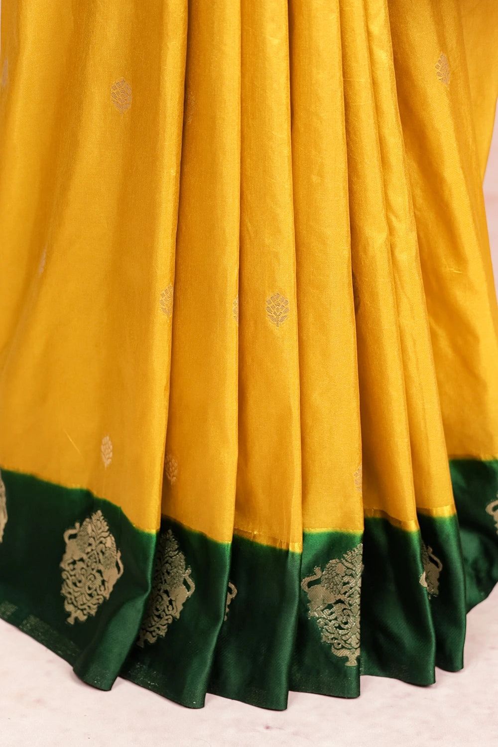 Yellow Art Silk Saree