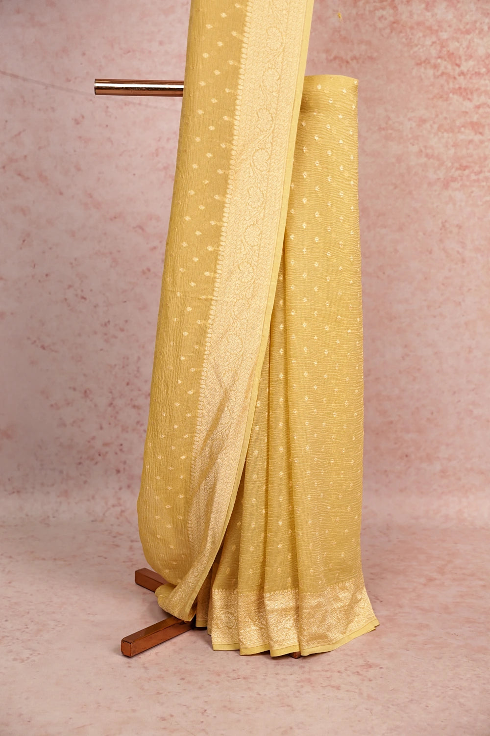 Yellow Banarasi Georgette Saree