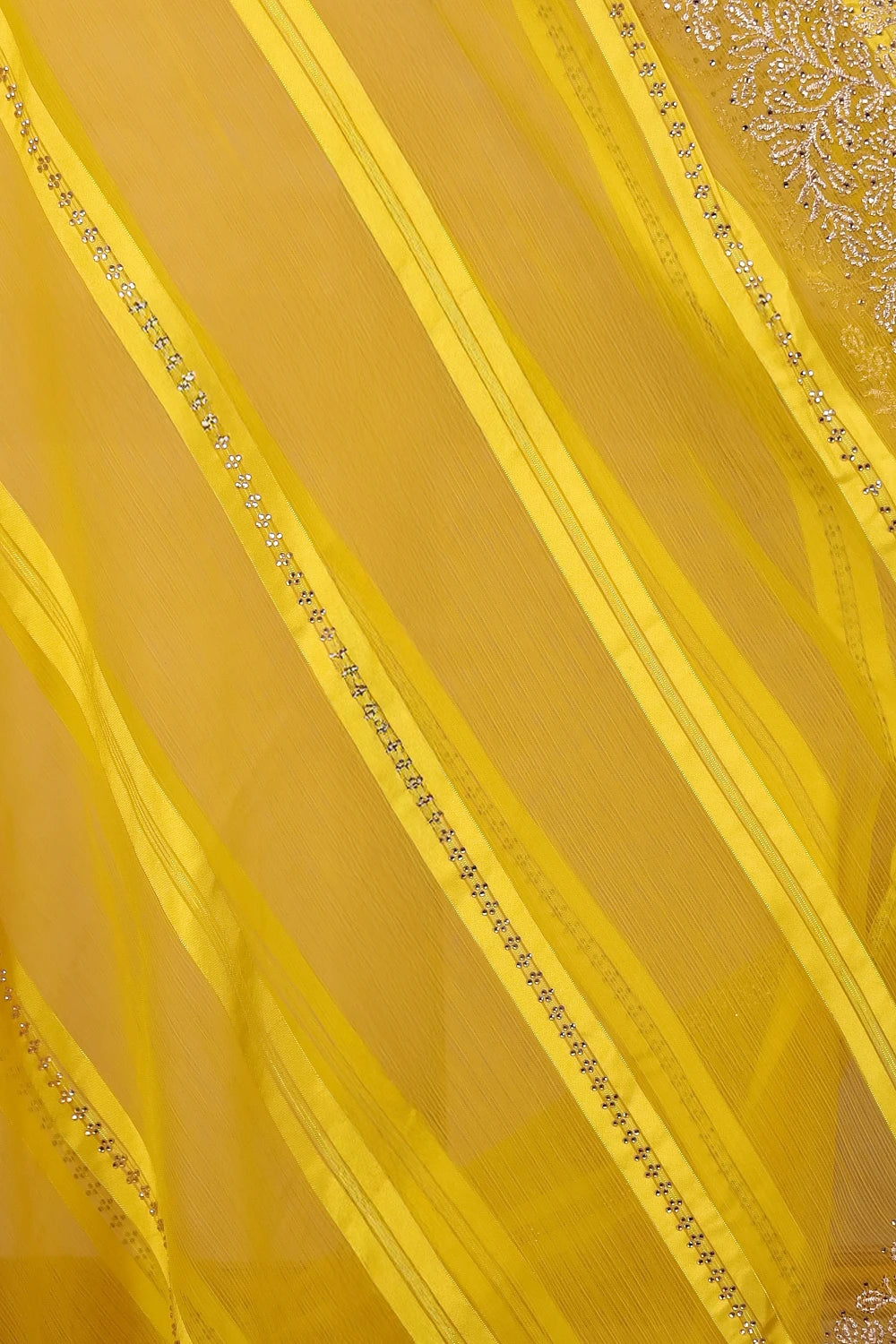 Yellow Georgette Saree