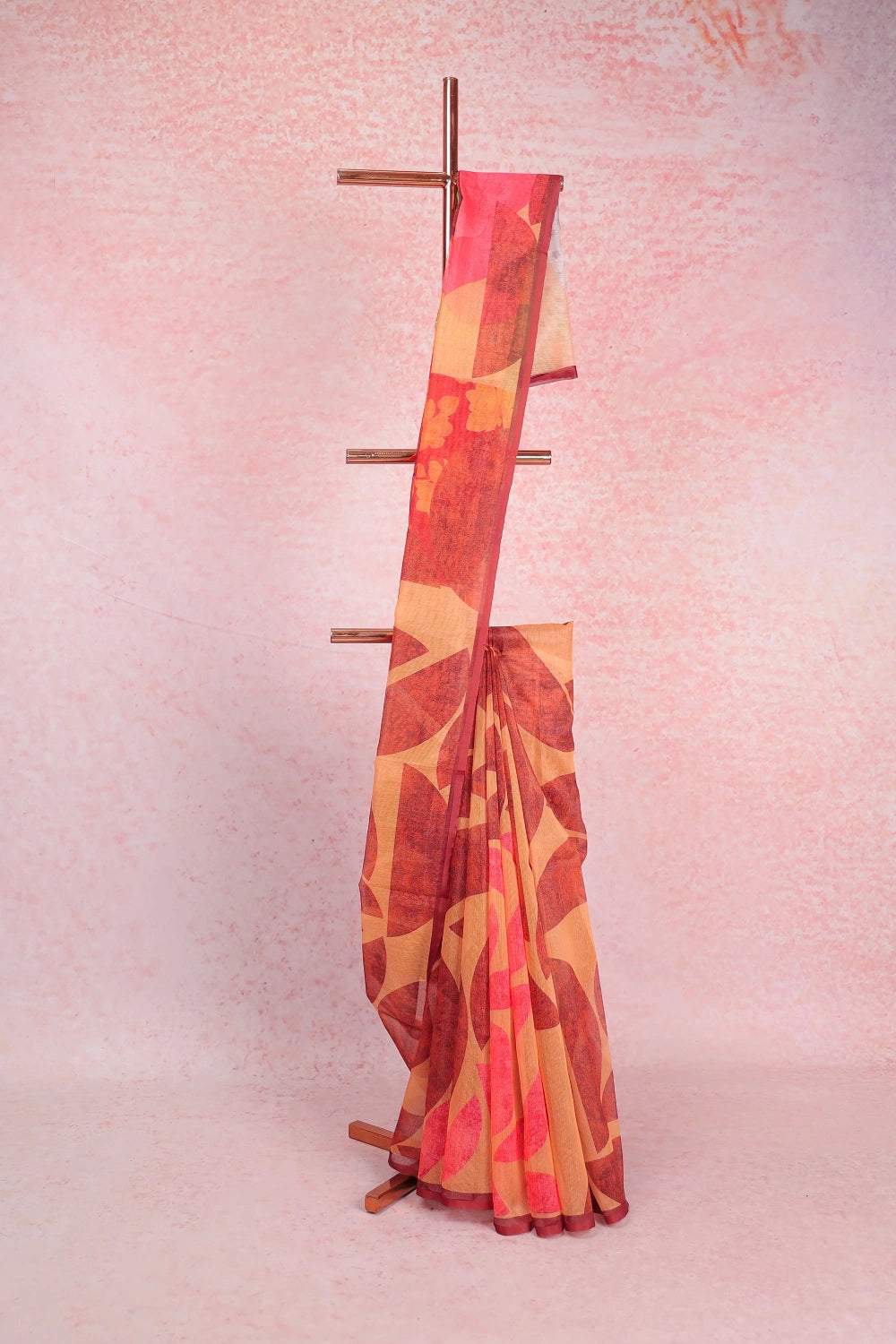 Yellow Kota Printed Saree Without Border - Seematti