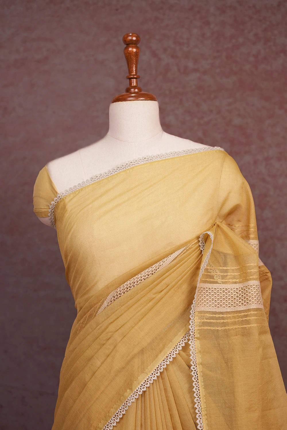 Yellow Net Kota Saree