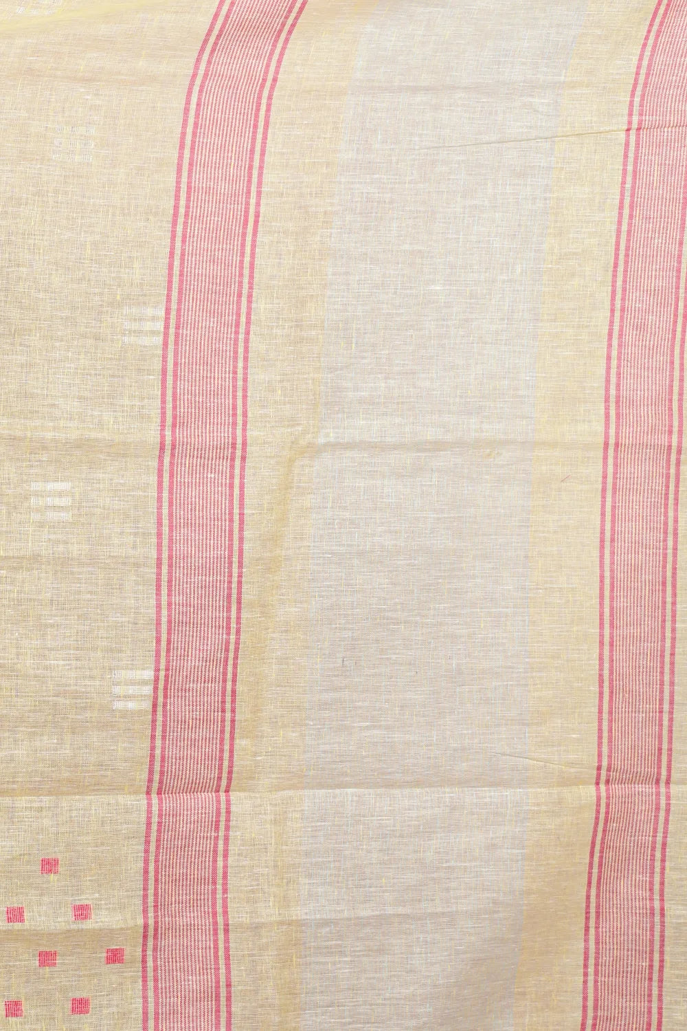 Yellow Semi Linen Saree - Seematti