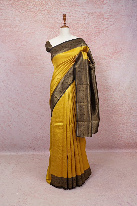 Yellow Semi Silk Saree - Seematti