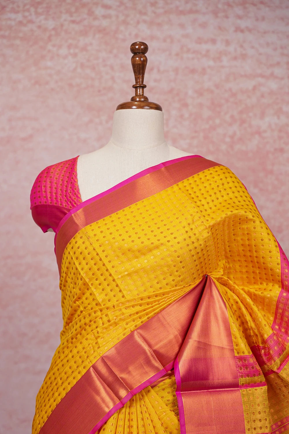 Yellow Semi Silk Saree