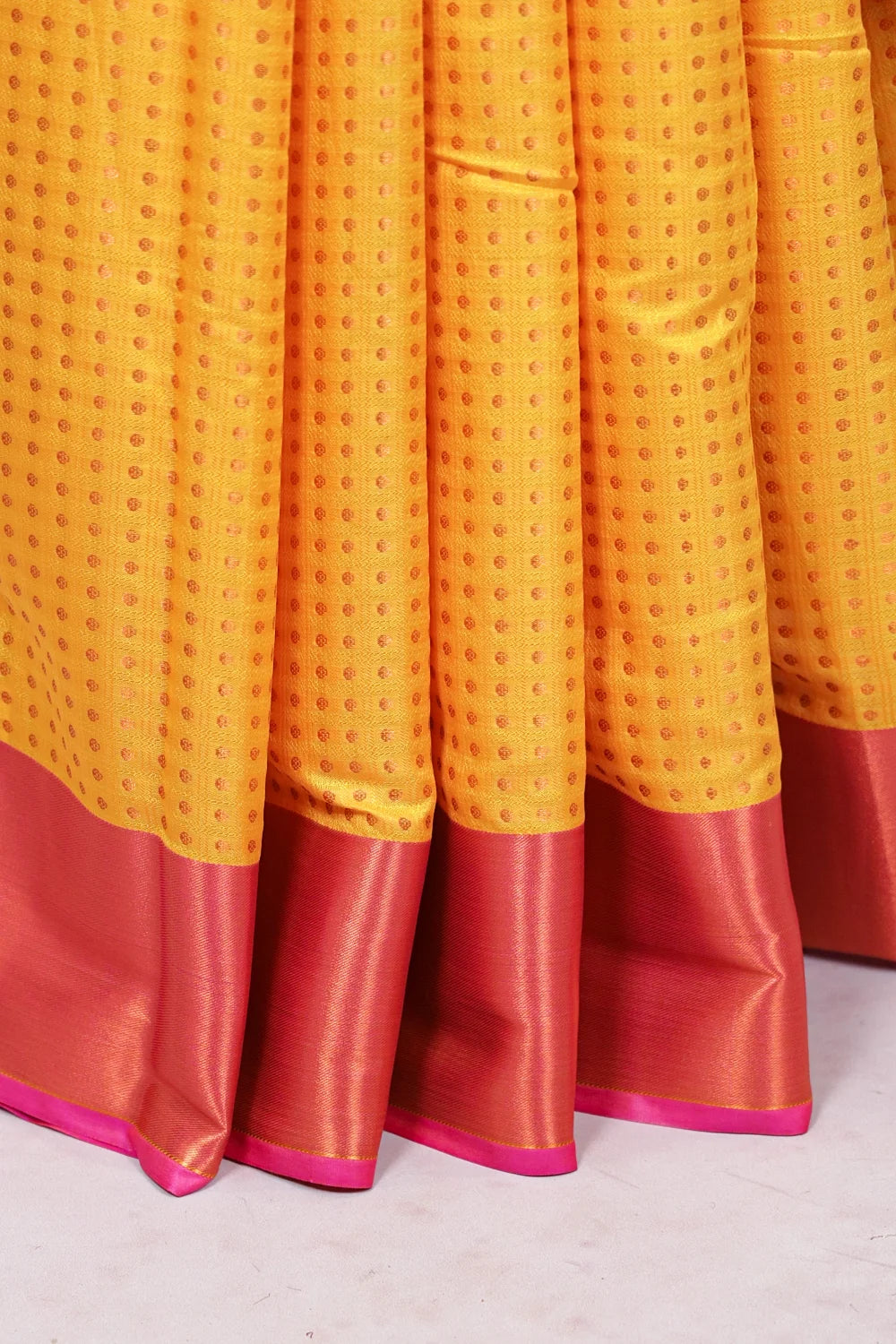 Yellow Semi Silk Saree