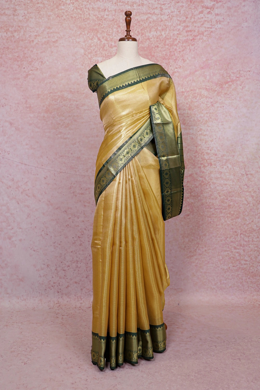 Yellow Semi Tissue Saree - Seematti