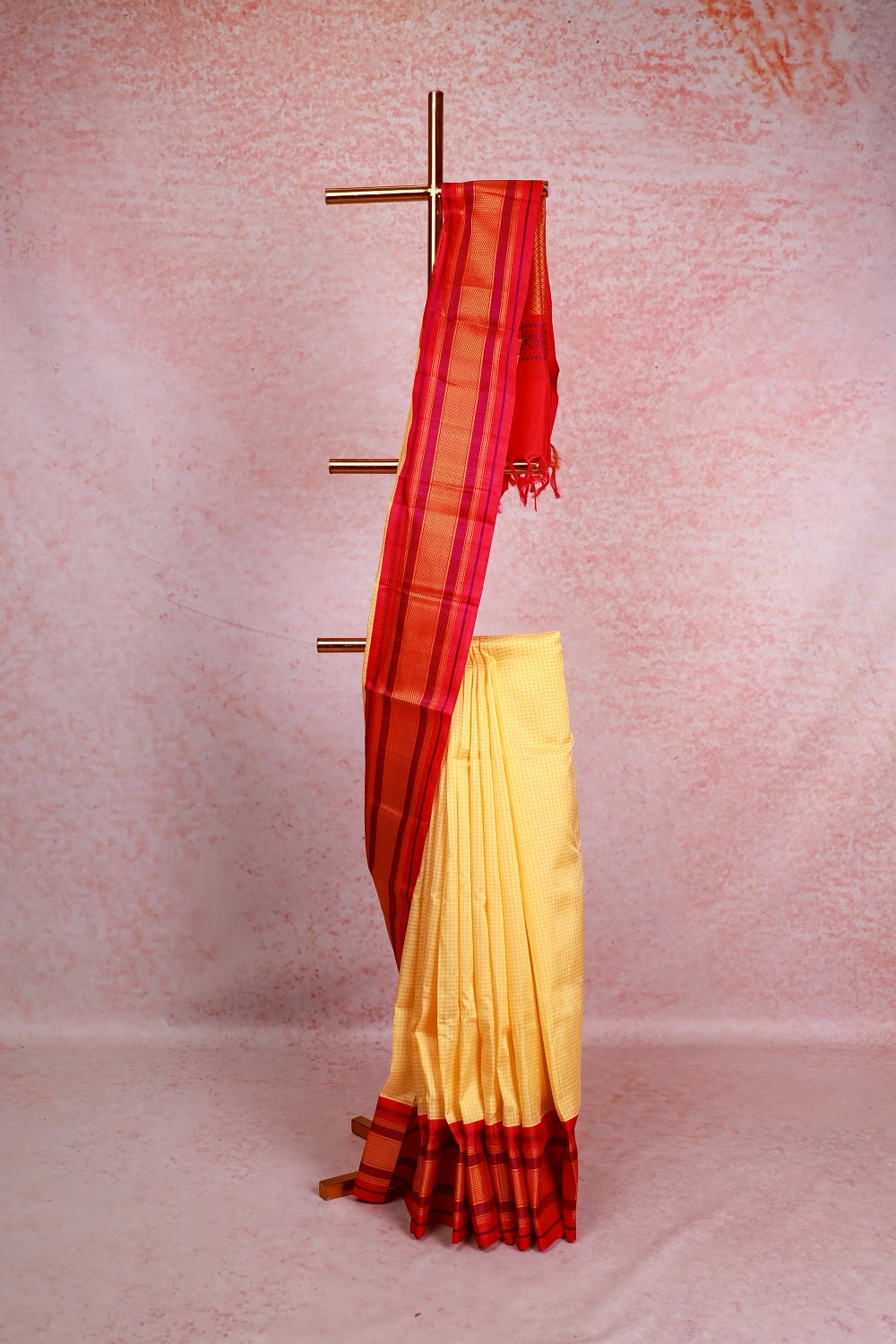 Yellow Silk Cotton Saree