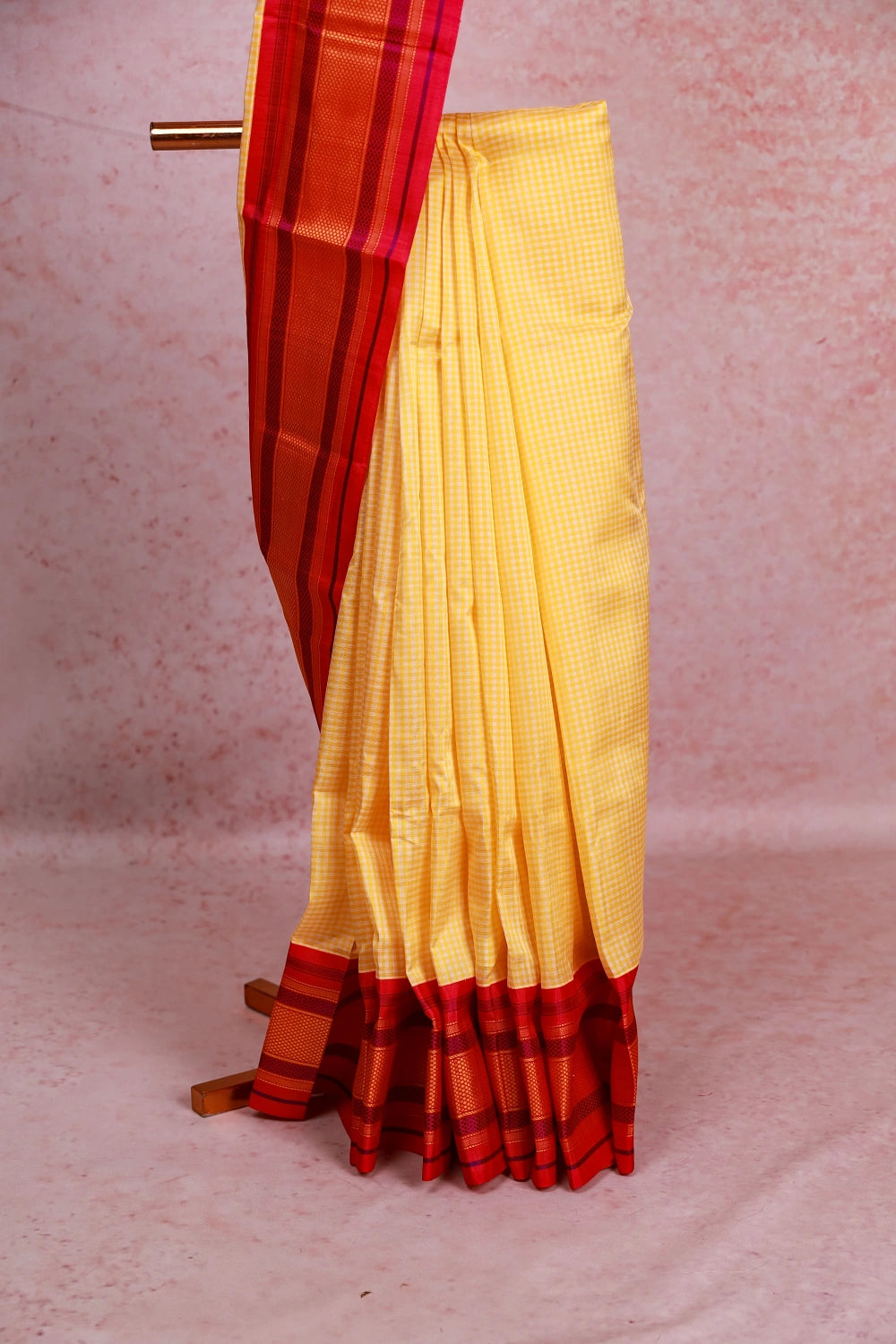 Yellow Silk Cotton Saree