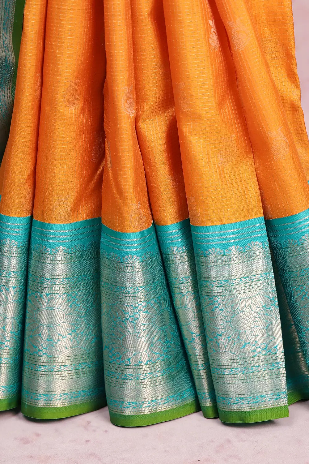 Yellow Traditional Kancheepuram Soft Silk Saree
