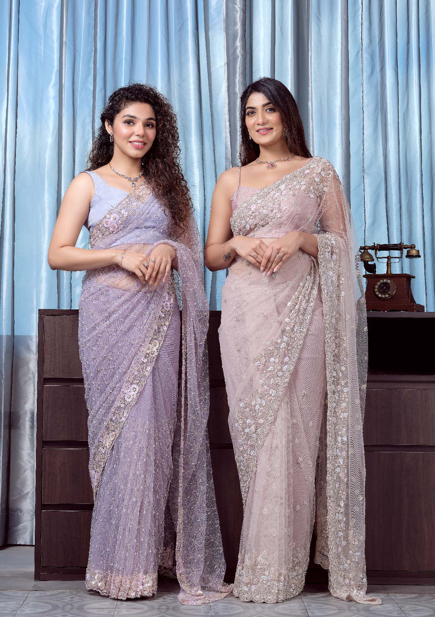 Cocktail party sarees with rich swaroski work Designer saree, party we –  shakthistyles