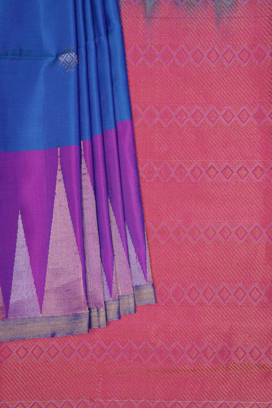 Blue Kanchi Soft Silk Saree | Seematti