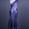 Greyish Blue Tussar Silk Saree
