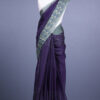 Violet Cotton Silk Saree