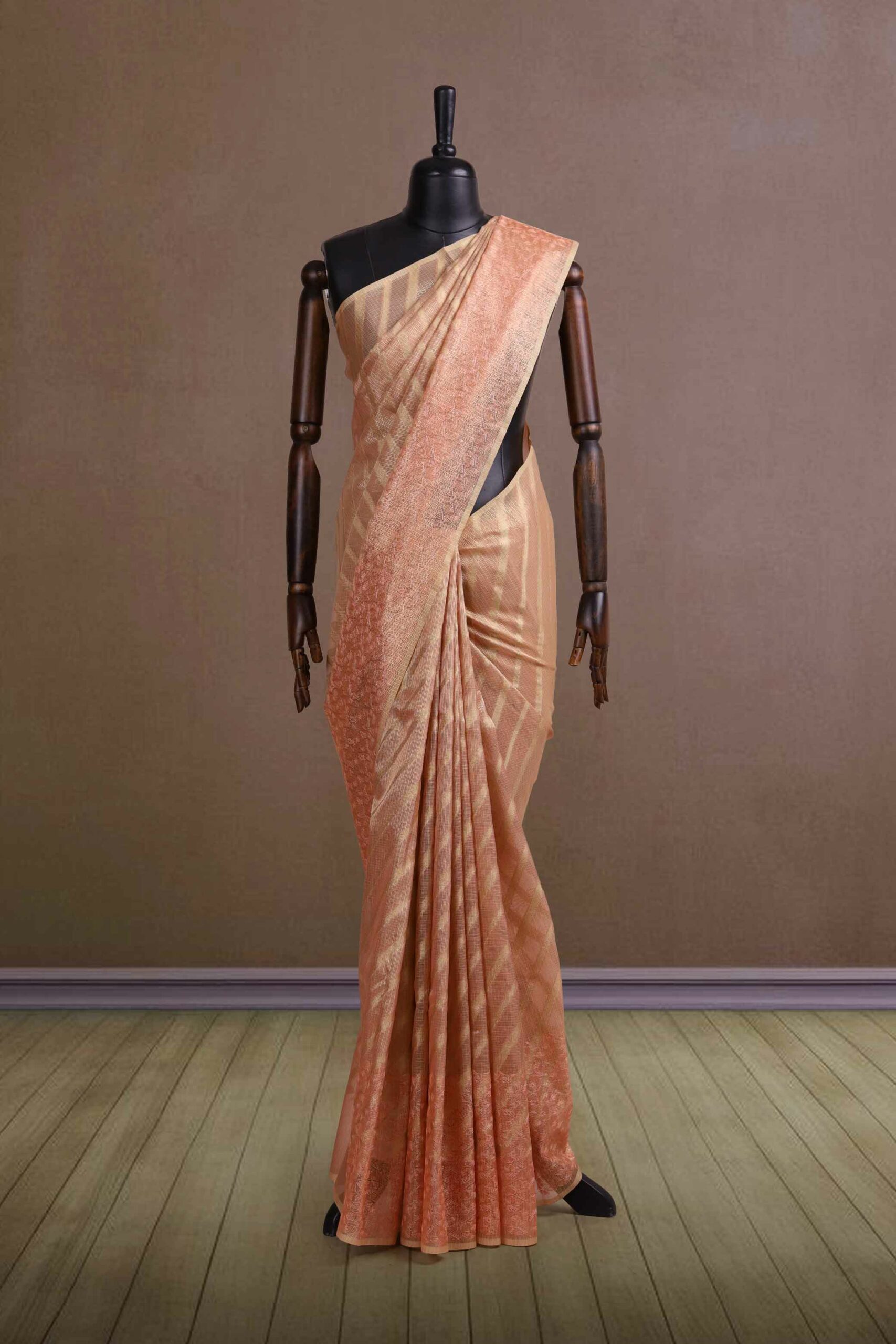 Light Peach Tissue Kota Saree | Seematti | Online sarees