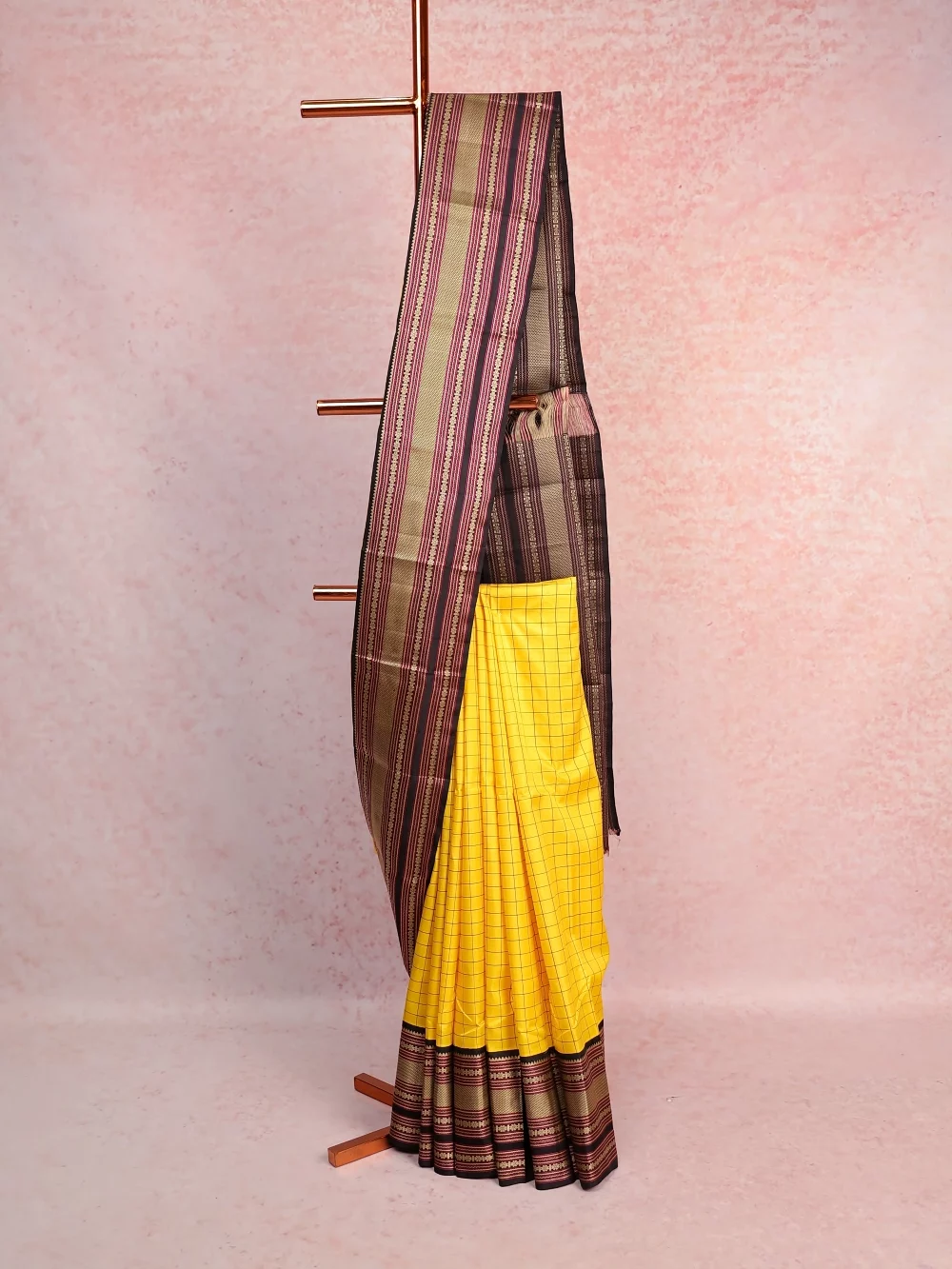 Yellow Kancheepuram Silk Saree