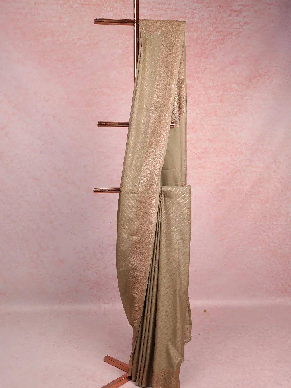 Pastel Pista Green Georgette Chiffon Saree