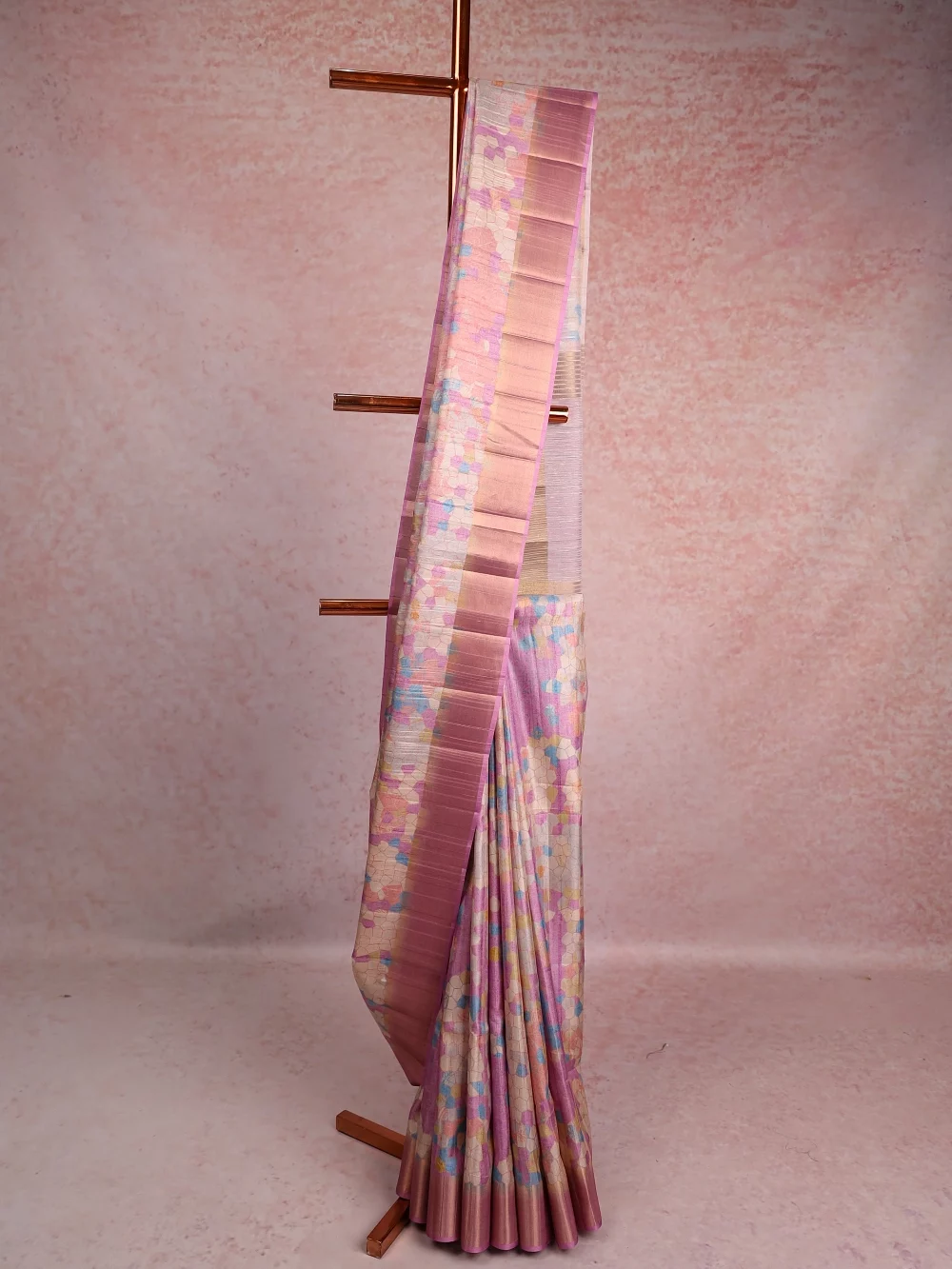 Multi Color Semi Tussar Saree