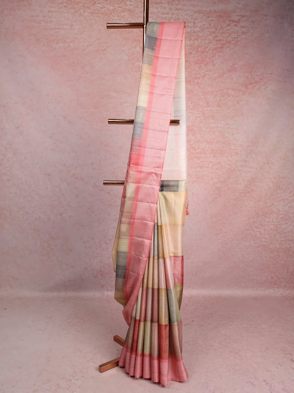 Multi Color Semi Tussar Saree