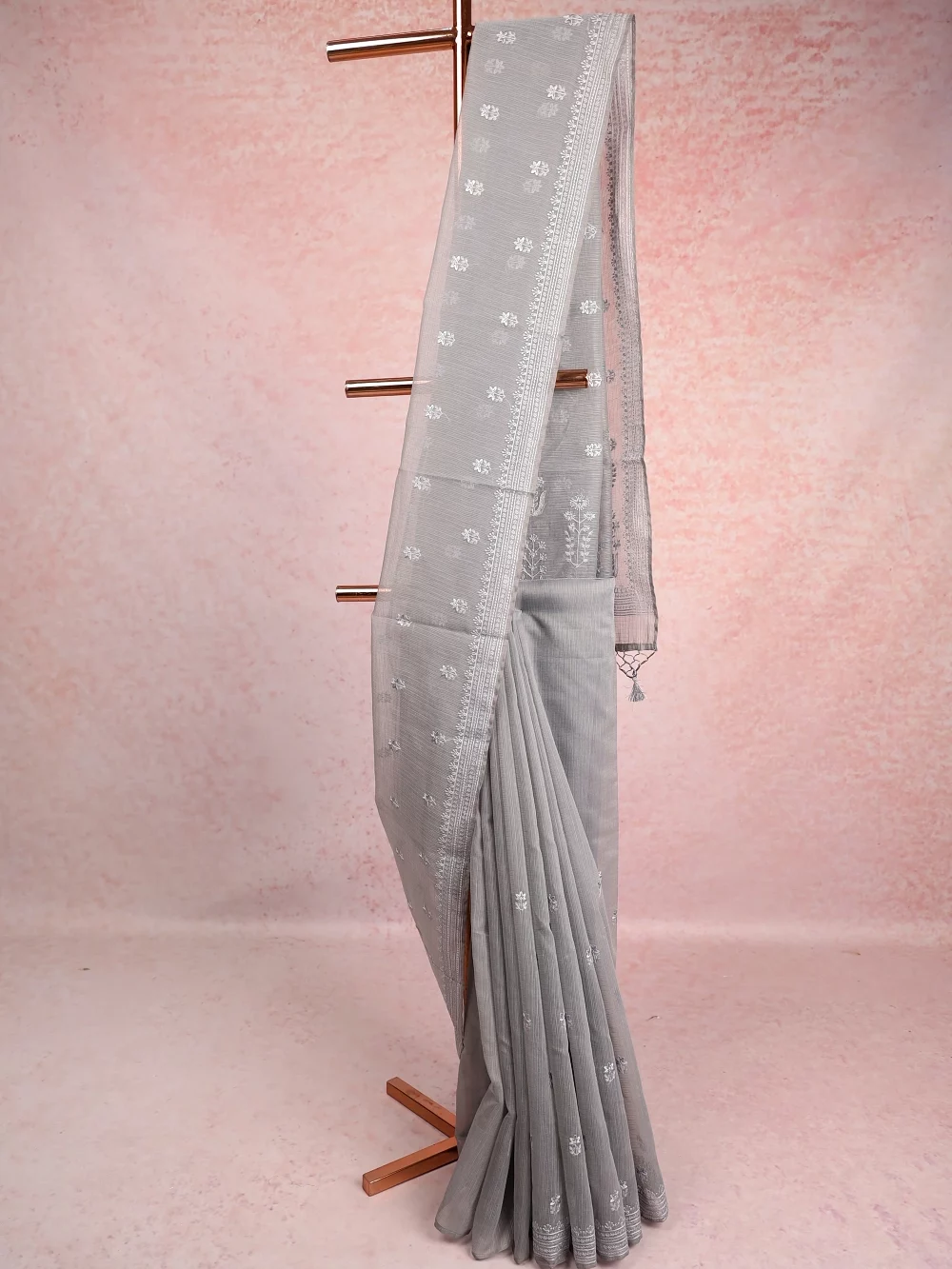 Ash Cotton Kota Saree