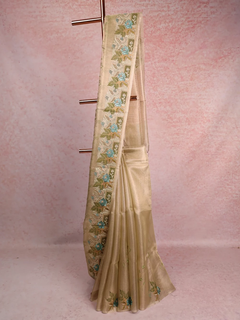 Gold Tissue Kota Saree
