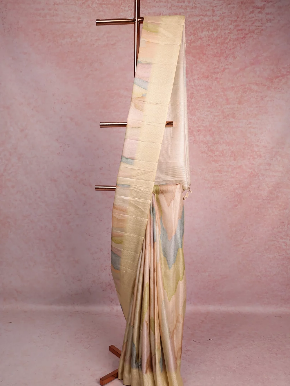 Multi Color Semi Tussar Saree