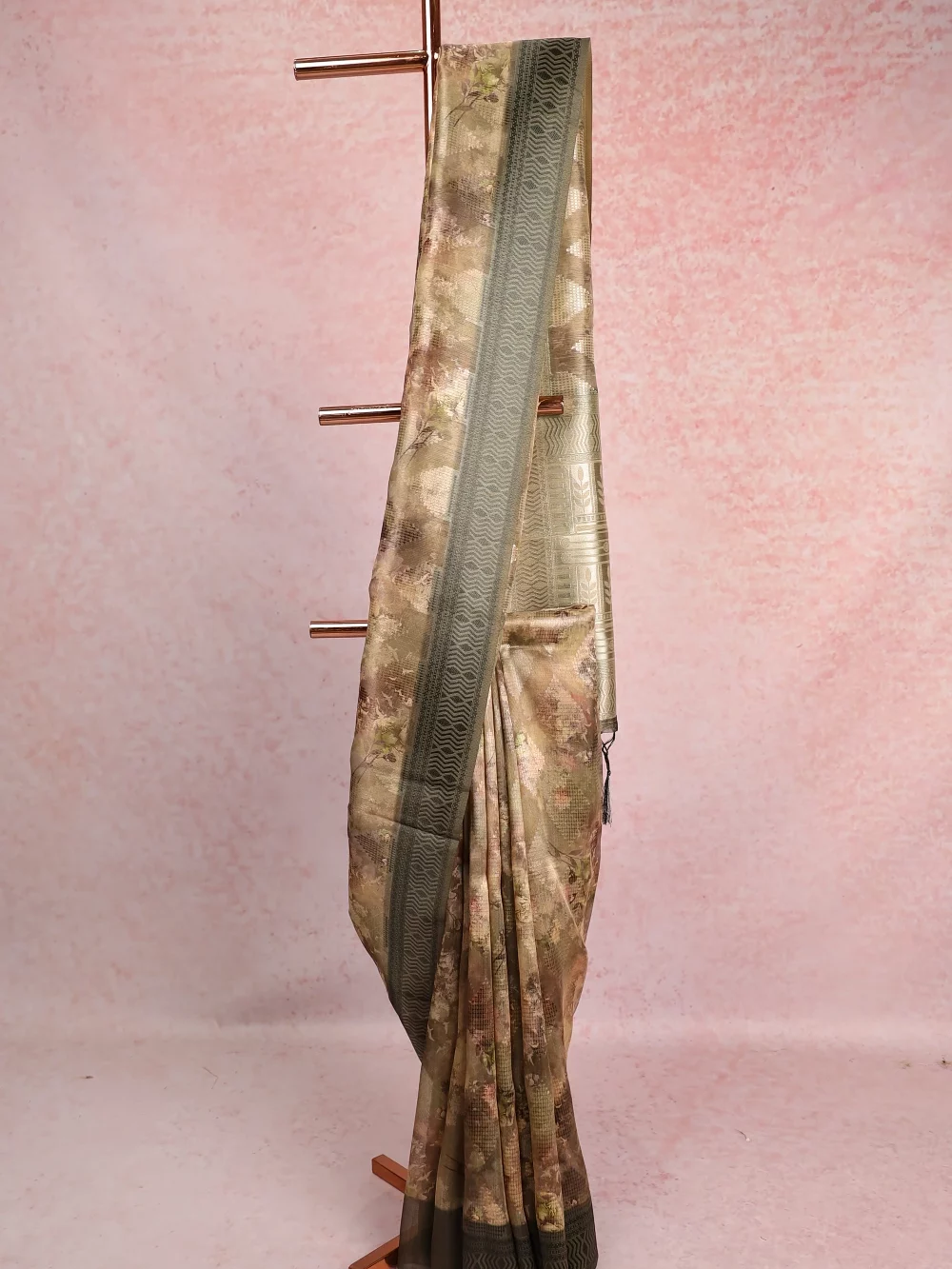 Multi Color Semi Tussar Saree