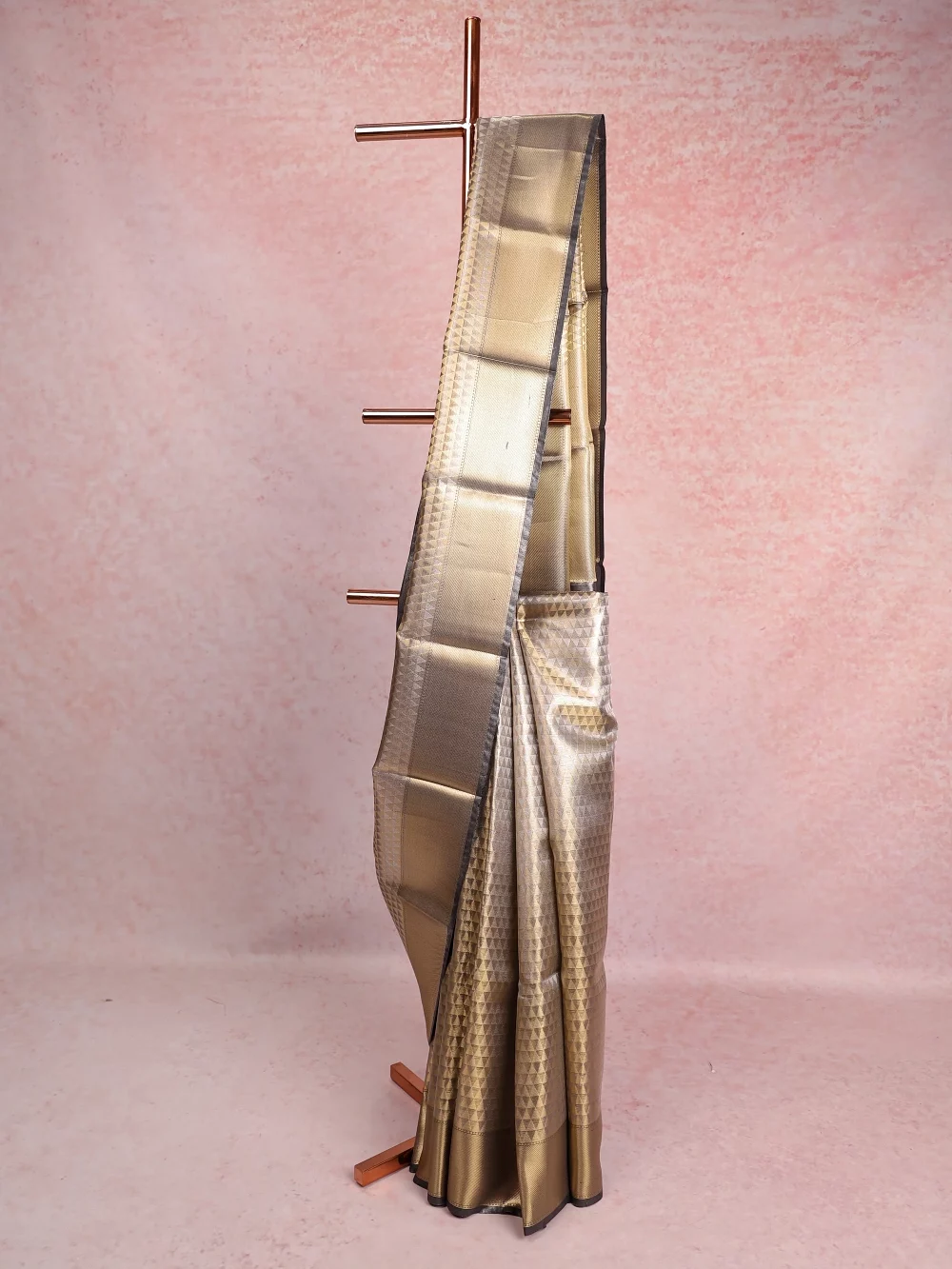 Gold Semi Tissue Saree