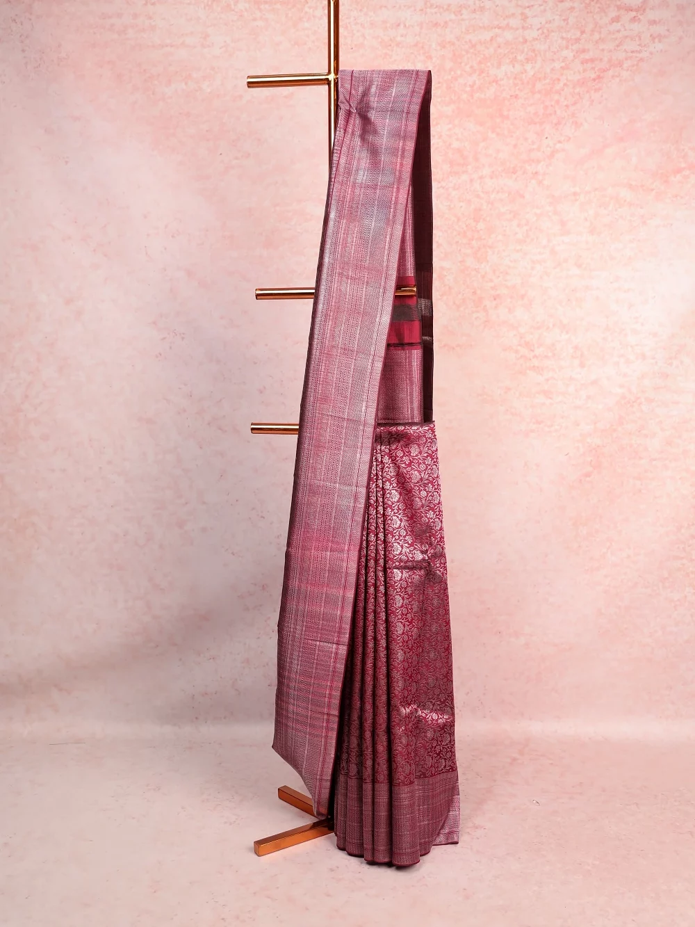 Maroon Kancheepuram Silk Saree