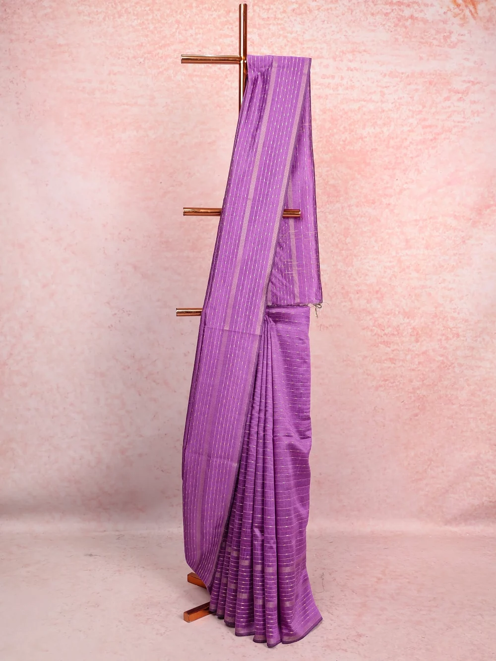 Violet Semi Jute Saree