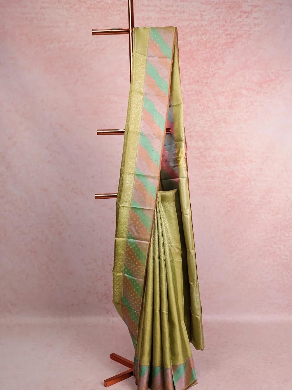 Pista Green Kancheepuram Silk Saree
