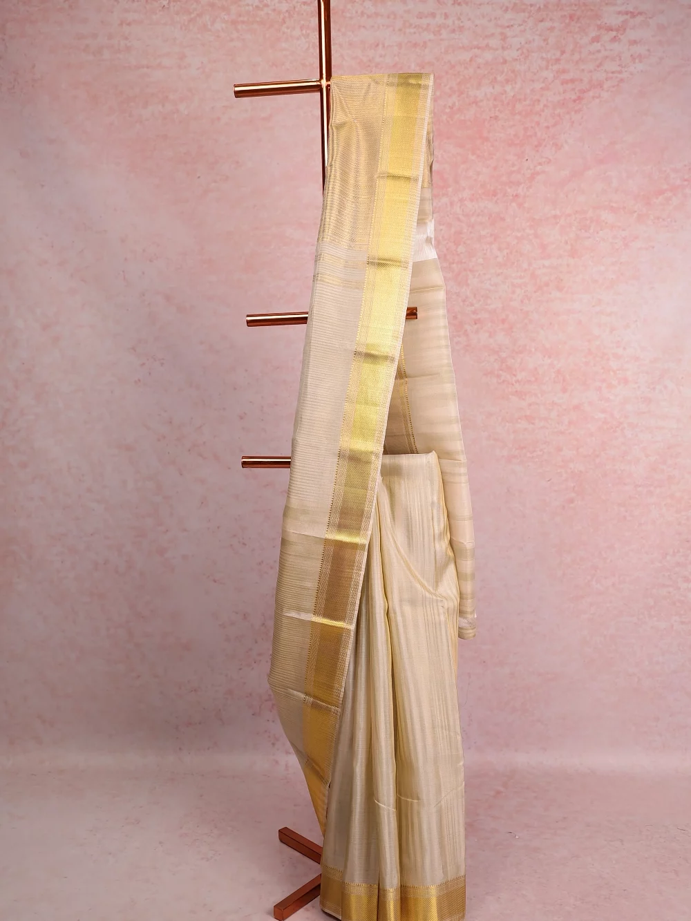 Off White Kancheepuram Silk Saree