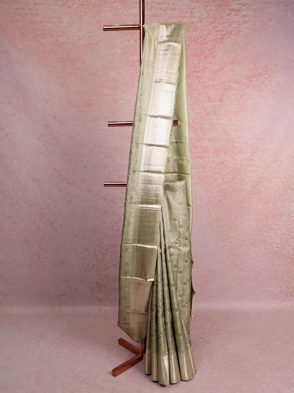 Pista Green Kancheepuram Silk Saree