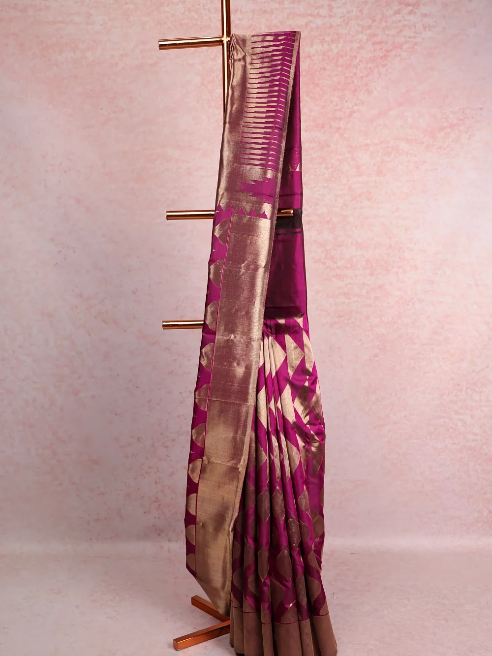Wine Kancheepuram Silk Saree