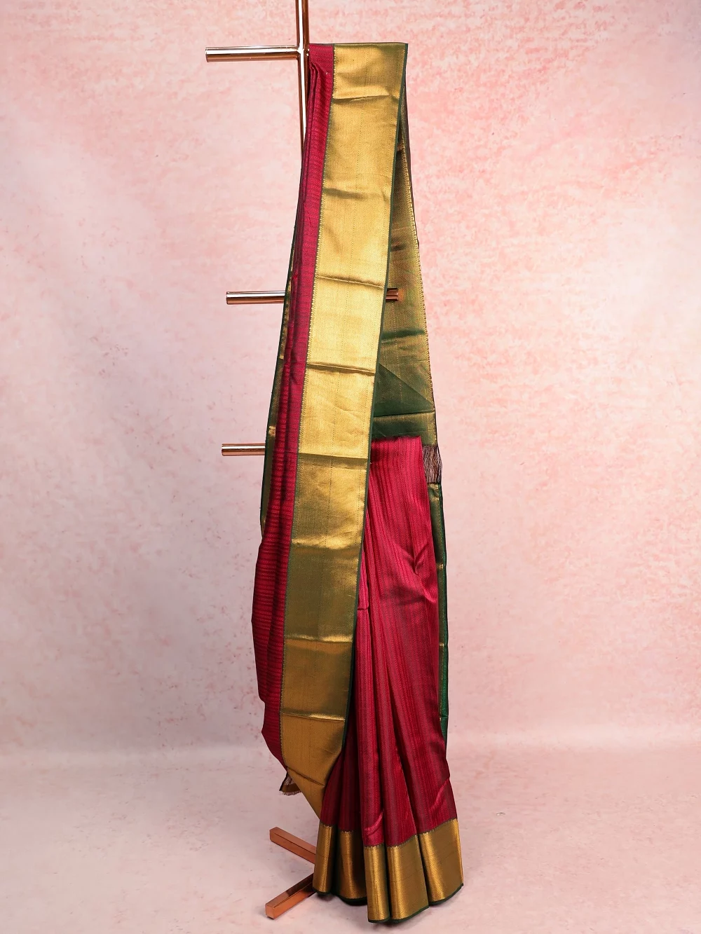 Wine Kancheepuram Silk Saree